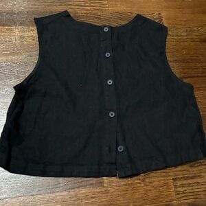 Black Sleeveless Tank Top